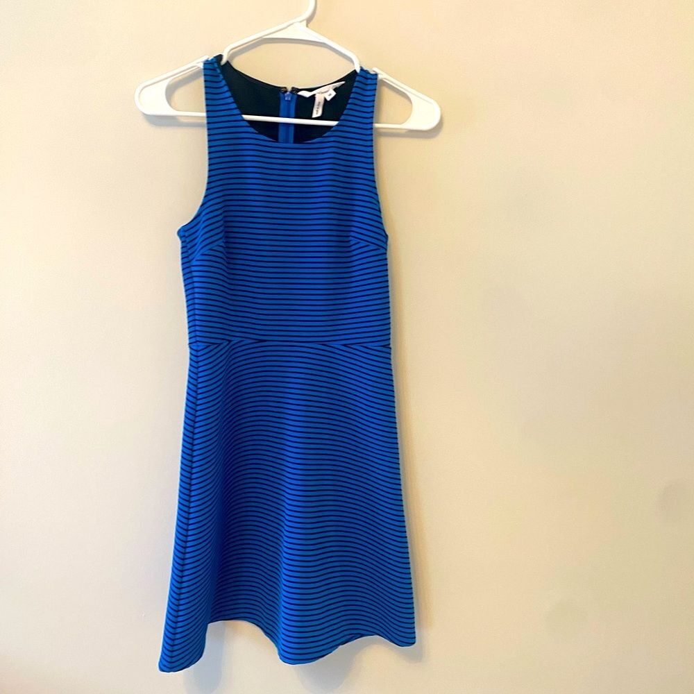 BCbGenerarion Black and Blue striped dress